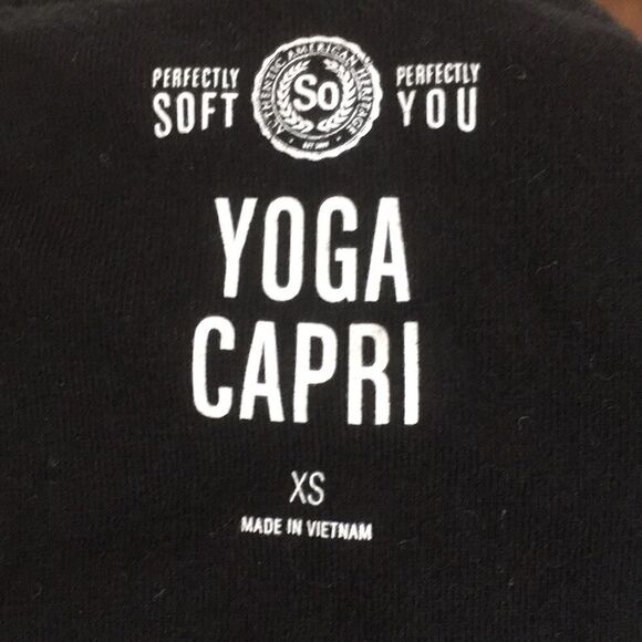 🔹Black Capri Workout Leggings Junior’s XS - Picture 4 of 5